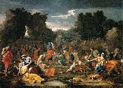 Nicolas Poussin 'The Jews Gathering the Manna in the Desert oil on canvas